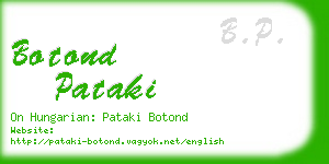 botond pataki business card